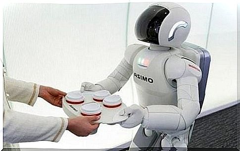 Robot serving drinks