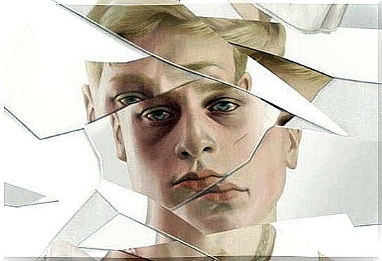 Fragmented portrait photo