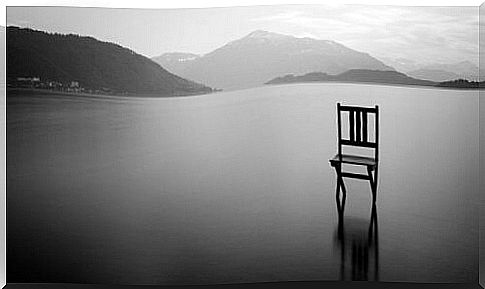 Chair on a lake