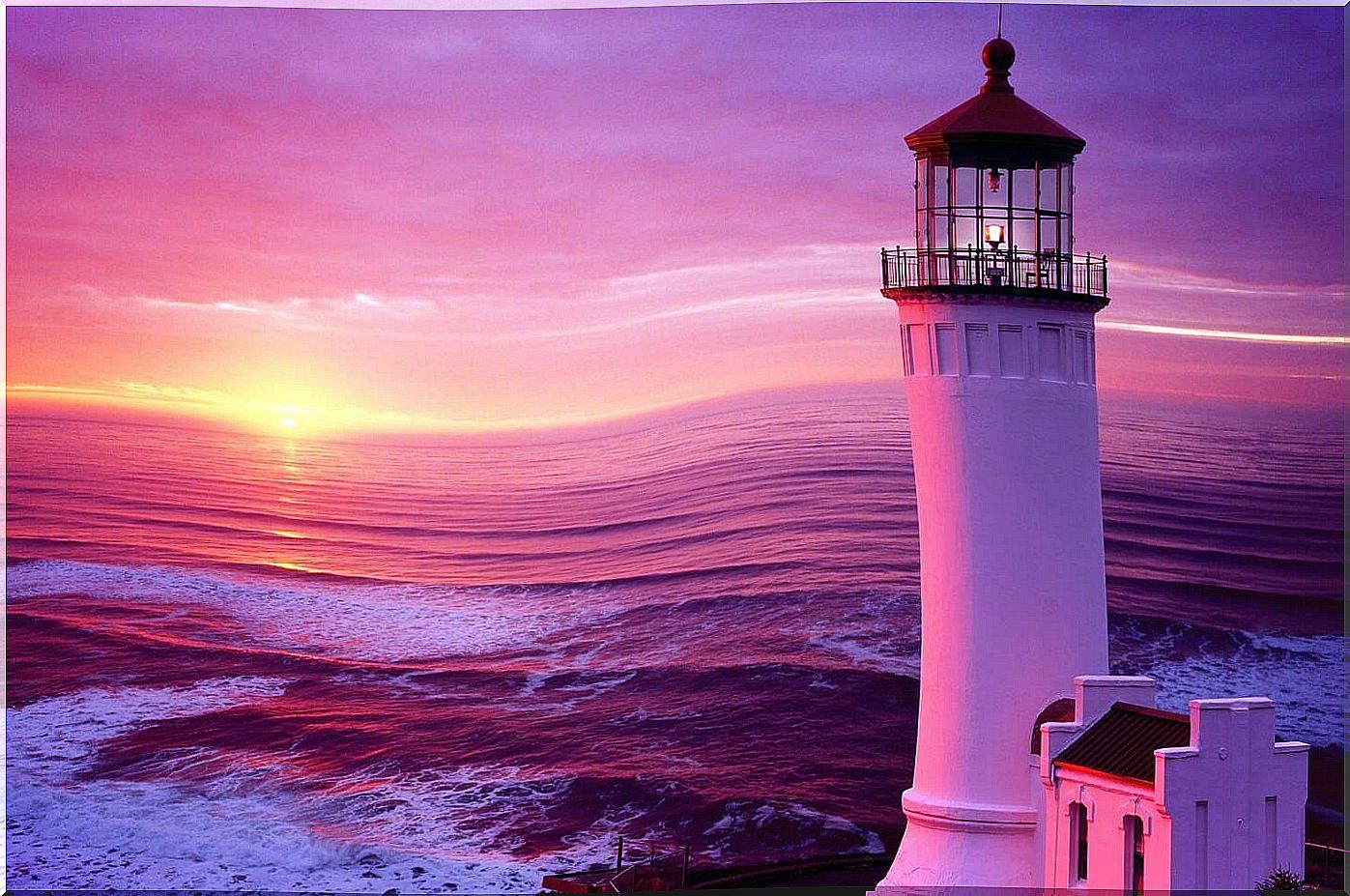 Lighthouse At Sunset 