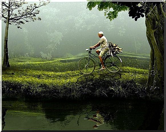 Man on the bike