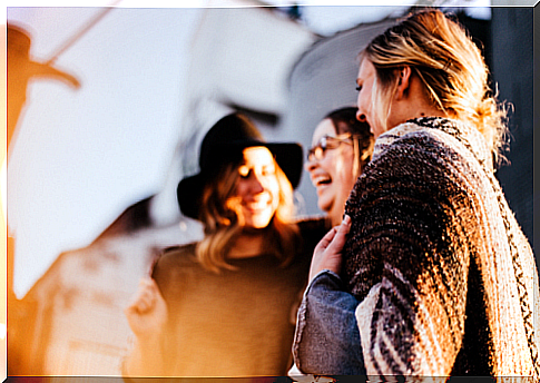 Three girlfriends enjoying their time together because time flies