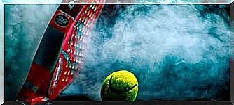 Tennis racket and ball